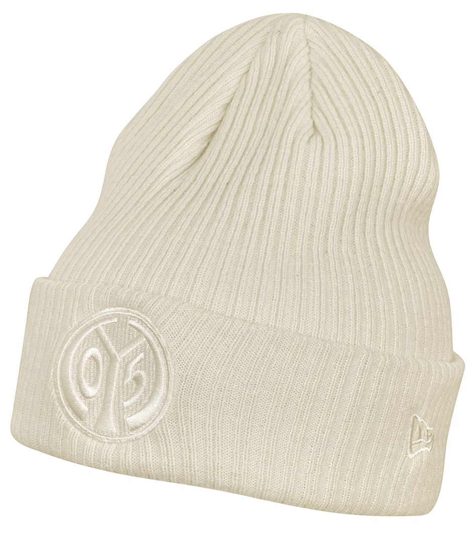 Strickmütze Logo Beige