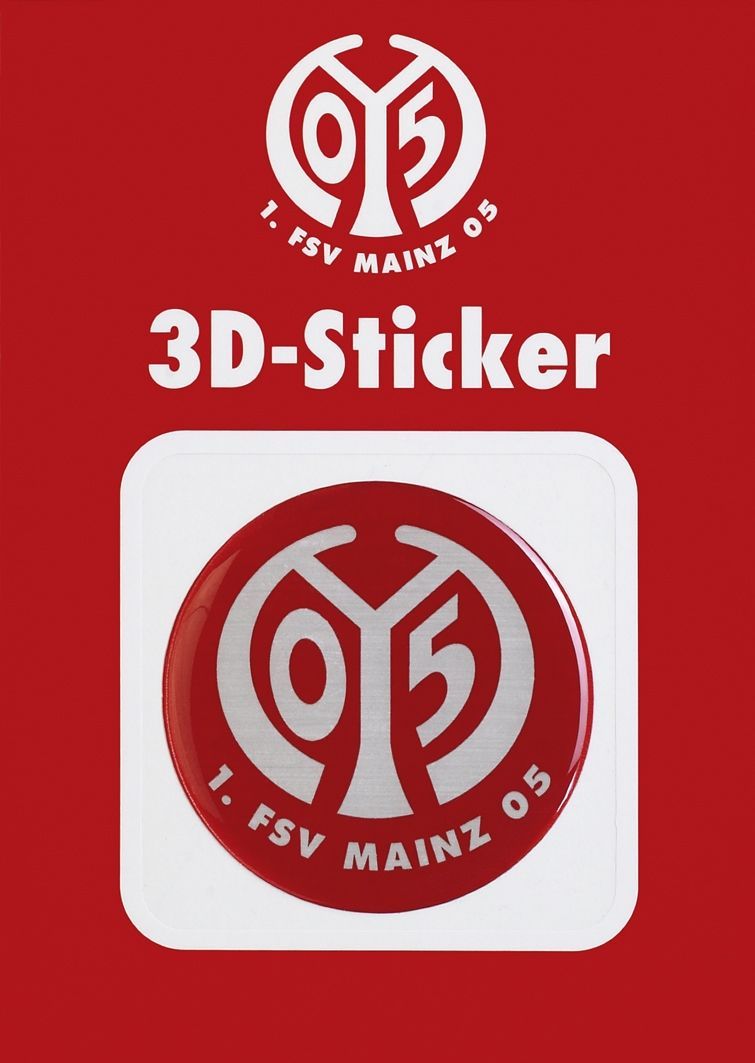 Mainz 05 3D Aufkleber Logo rot