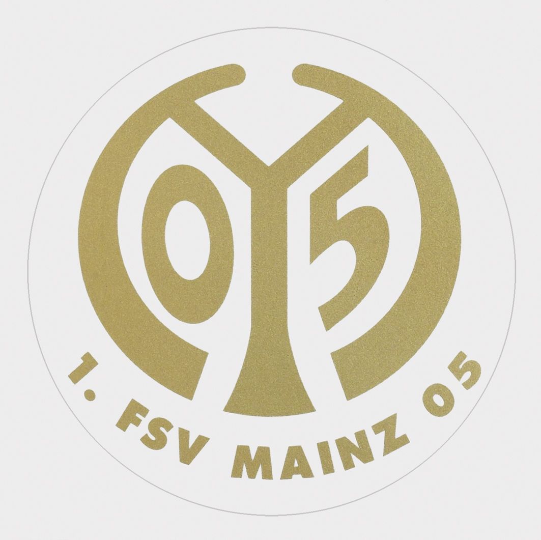 Mainz 05 Aufkleber Logo transparent/gold