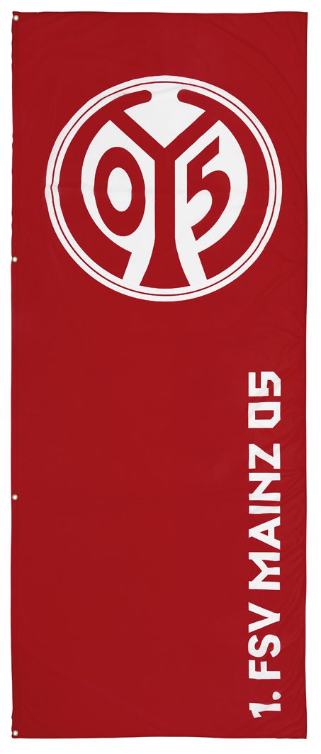 100 x 150 cm Flagge Fahne mit Hohlsaum 1 FSV Mainz 05 Logo 