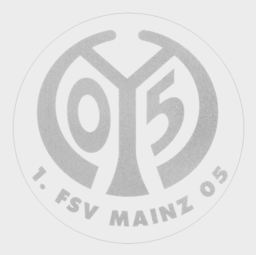 Mainz 05 Aufkleber Logo transparent/silber