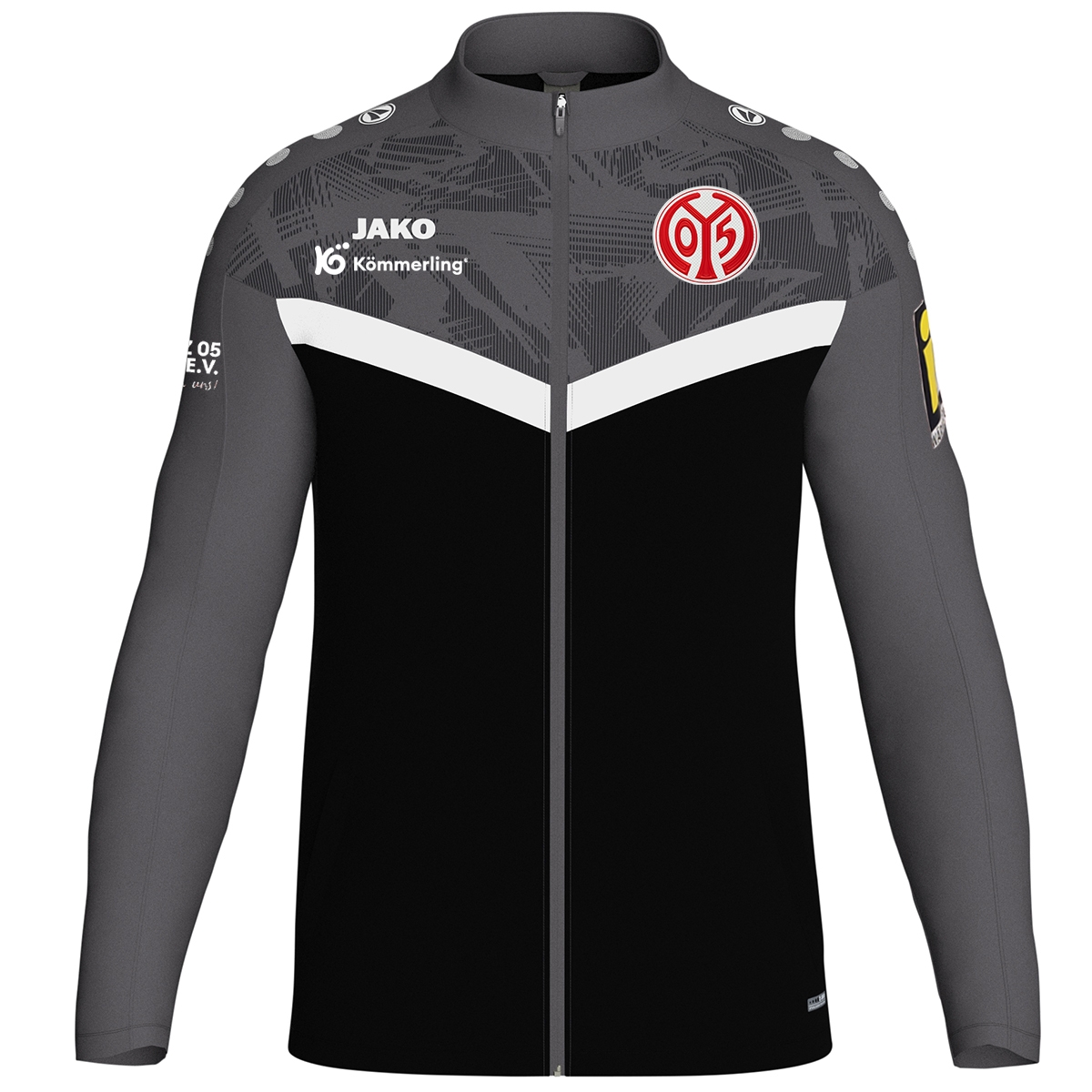 Mainz 05 Zip Jacke Training schwarz 24/25 Herren mit Sponsoren